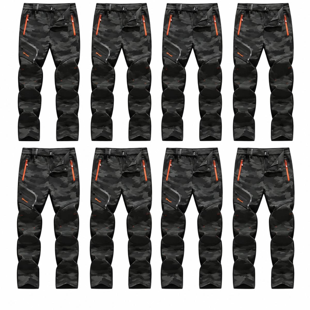 (SALE) Plain Fleece-Insulated Thermal Pants - Waterproof Softshell, Below the Ankle, Heat Reflective, Zip Pockets
