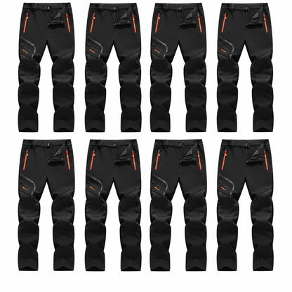 (SALE) Plain Fleece-Insulated Thermal Pants - Waterproof Softshell, Below the Ankle, Heat Reflective, Zip Pockets