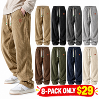 8-PACK ONLY $29-Khaki + Black + Dark Gray + Light Gray + Brown + Army Green + Navy Blue + Cream White
