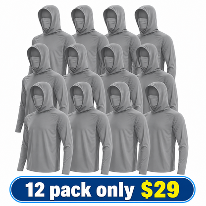 Fishing and Construction Shirts - Hooded UPF 50 Long Sleeve with Gaiter