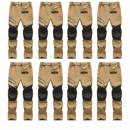 (SALE) Plain Fleece-Insulated Thermal Pants - Waterproof Softshell, Below the Ankle, Heat Reflective, Zip Pockets