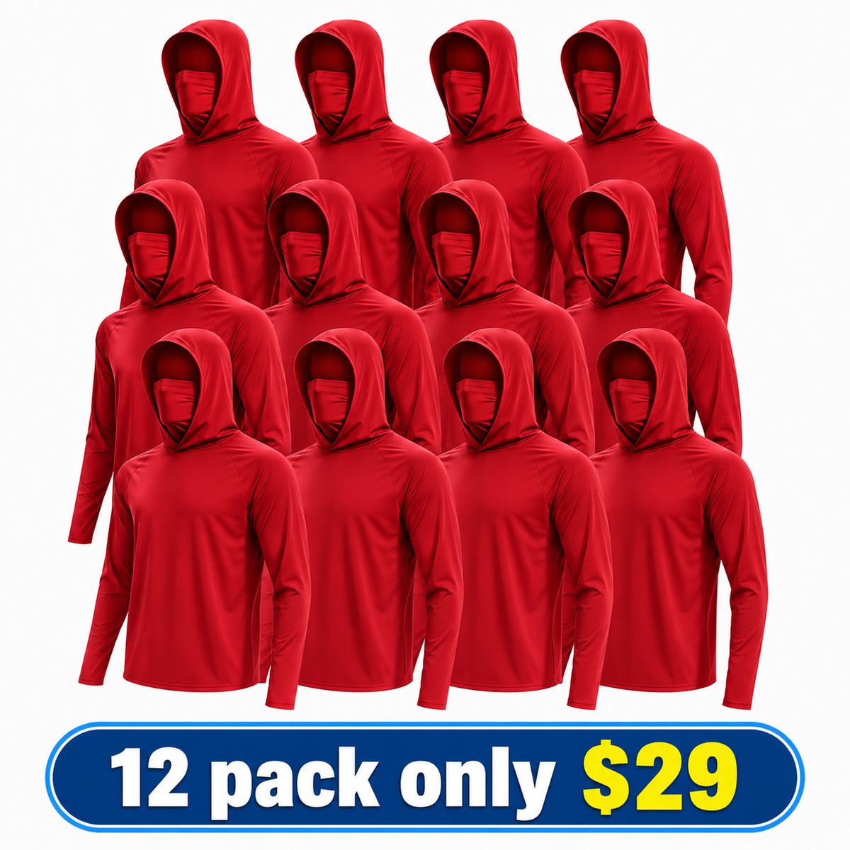Fishing and Construction Shirts - Hooded UPF 50 Long Sleeve with Gaiter