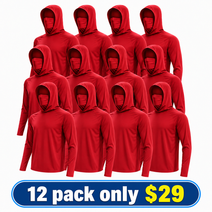 Fishing and Construction Shirts - Hooded UPF 50 Long Sleeve with Gaiter