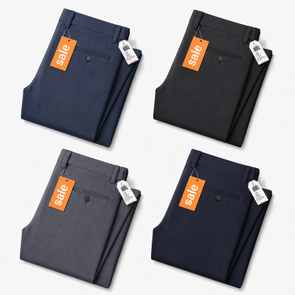 👍🔥Limited-Time Promotion-High Waisted Plicated Side Pocket Straight Leg Work Pants