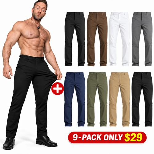 👍🔥Limited-Time Promotion-Stretch Dress Pants No Iron Golf Pants
