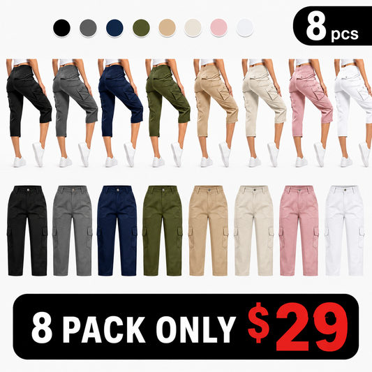 【LAST DAY SALE】Women's Cargo Capris Pants