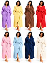 8 PACK - Purple + Yellow + Brown + Red + Pink + Light Blue + Navy Blue + White